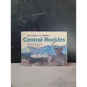 National Geographic August 1984 Map The Making of America Central Rockies READ